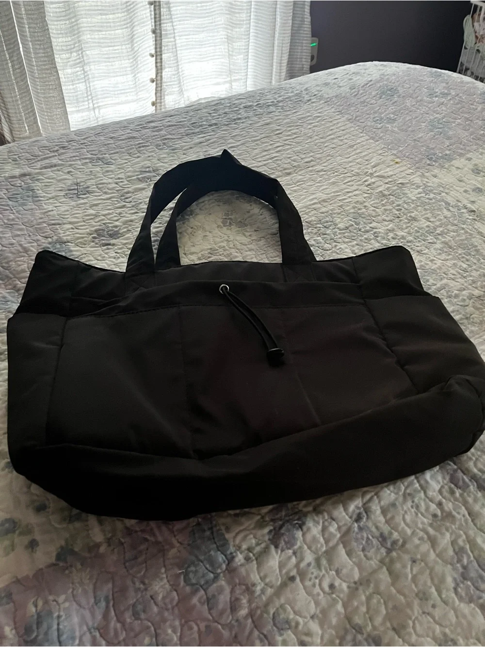 Black  Nylon Tote Bag